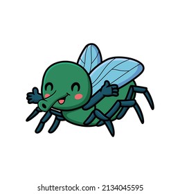 Cute Little House Fly Cartoon