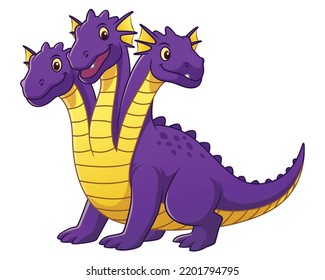 Cute Little Hydra Cartoon Illustration