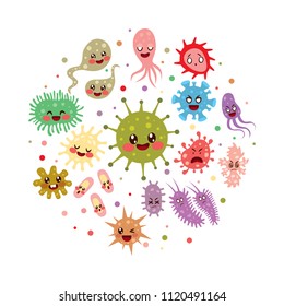 Cute Little Intestinal Flora Bacteria Character Collection