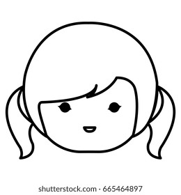 cute Little japanese doll head