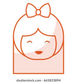 cute Little japanese doll head
