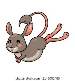 Cute little jerboa cartoon character