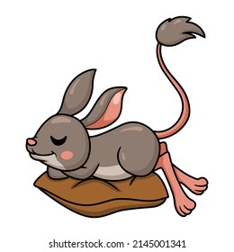 Cute little jerboa cartoon sleeping