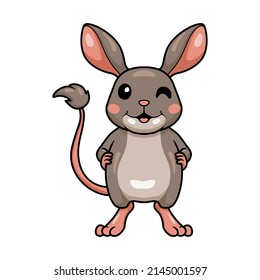 Cute little jerboa cartoon standing