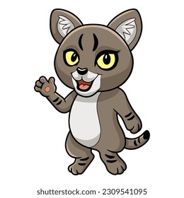 Cute little jungle cat cartoon