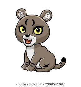 Cute little jungle cat cartoon