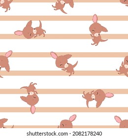 Cute little kangaroo seamless pattern for kids fabric, wallpaper and many more