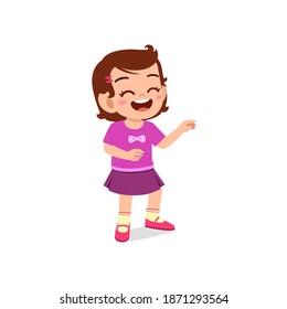 cute little kid girl laugh loud face expression gesture