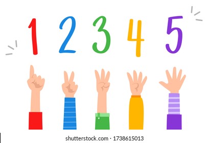 cute little kid study math number count apple