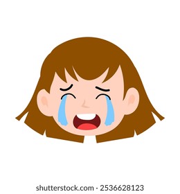 cute little kids cartoon design. emoticon girls