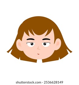 cute little kids cartoon design. emoticon girls