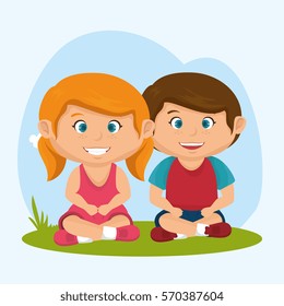 cute little kids character