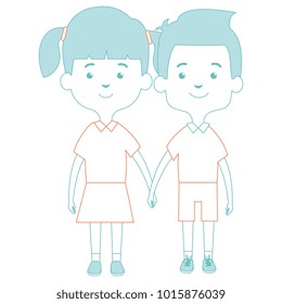 cute and little kids couple