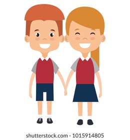 cute and little kids couple