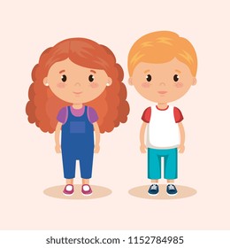 cute and little kids couple