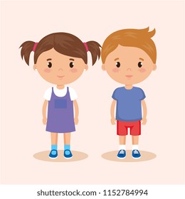 cute and little kids couple