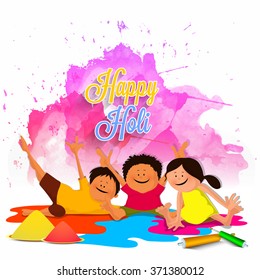 Holi Kid Images Stock Photos Vectors Shutterstock