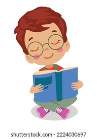 cute little kids reading books