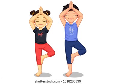 Yoga Enfant Dessin Images Photos Et Images Vectorielles De Stock Shutterstock