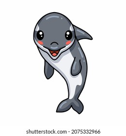 Cute little killer whale cartoon