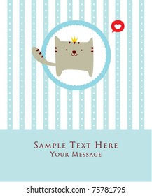 cute little kitten greeting card