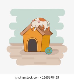 cute little kitty mascot character