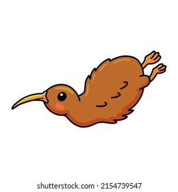 Cute little kiwi bird cartoon