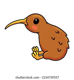 Cute little kiwi bird cartoon