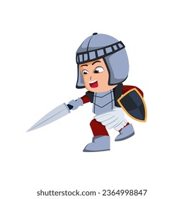 Cute Little Knight Character Illustration