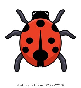 Cute little ladybug cartoon posing