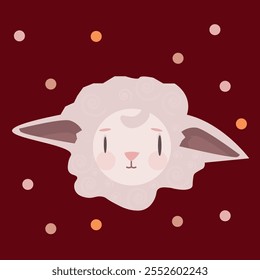 Cute little lamb. Children's illustration of a lamb