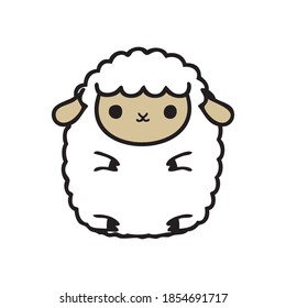 Cute Little Lamb Vector illustration
