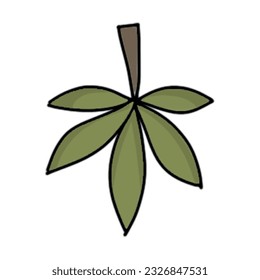 Cute little leave illustration. Fall autumn illustration for collages and designs. fall forest