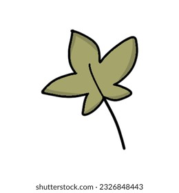 Cute little leave illustration. Fall autumn illustration for collages and designs. fall forest