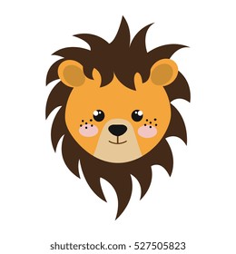 cute little lion animal character