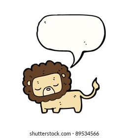 cute little lion cartoon