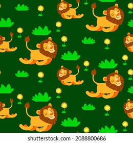 cute little Lion cartoon vector illustration