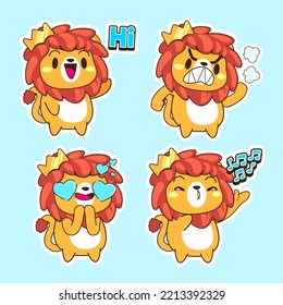 cute little Lion cartoon vector illustration