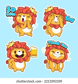 cute little Lion cartoon vector illustration