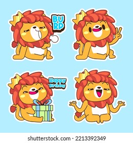 cute little Lion cartoon vector illustration