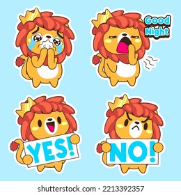 cute little Lion cartoon vector illustration