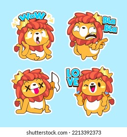 cute little Lion cartoon vector illustration