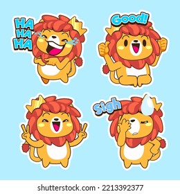 cute little Lion cartoon vector illustration