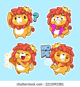 cute little Lion cartoon vector illustration