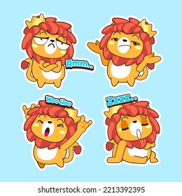 cute little Lion cartoon vector illustration