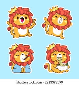 cute little Lion cartoon vector illustration