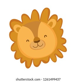 cute and little lion character