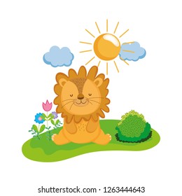 Cute Little Lion Character Stock Vector (Royalty Free) 1263444640