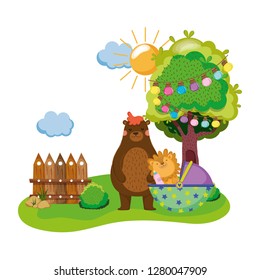 cute and little lion character
