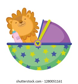 cute and little lion character